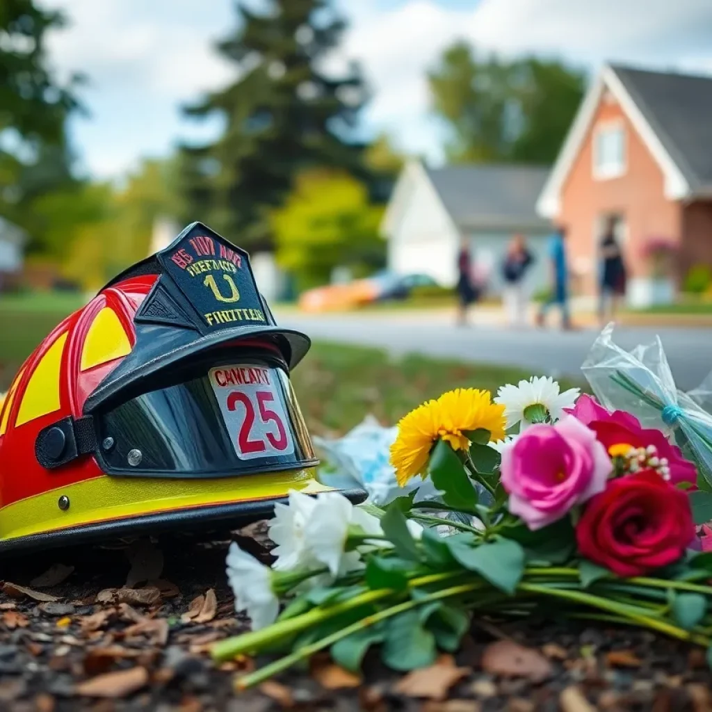 Tribute to fallen firefighter in community