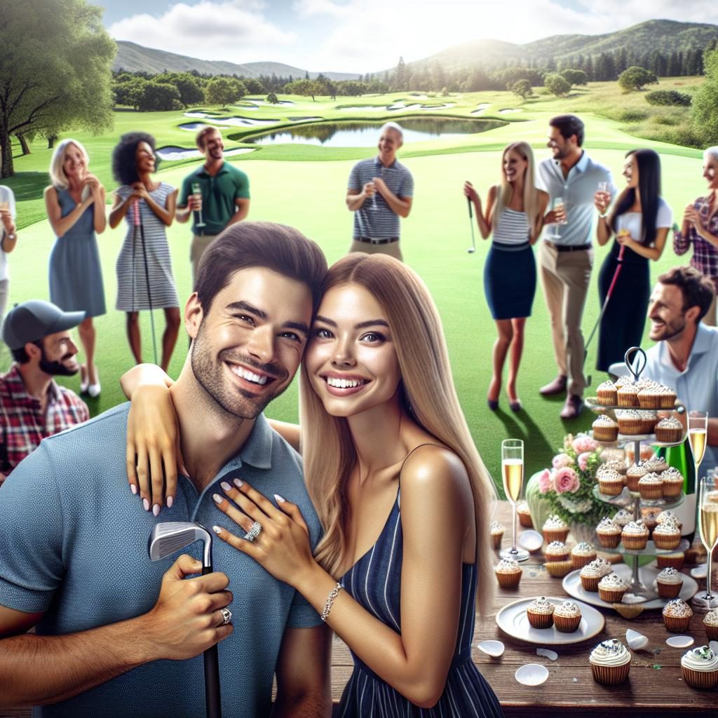 Golf Engagement Celebration