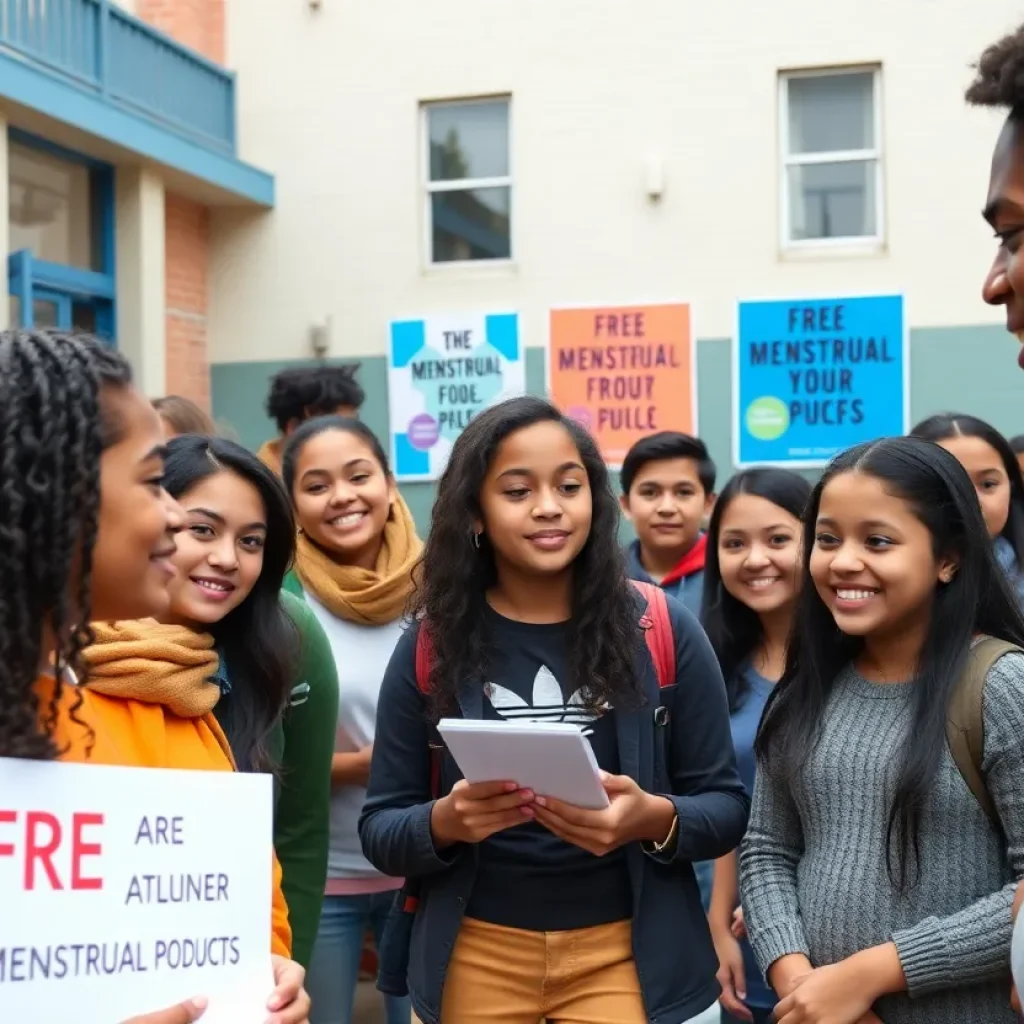 Students advocating for menstrual equity in schools