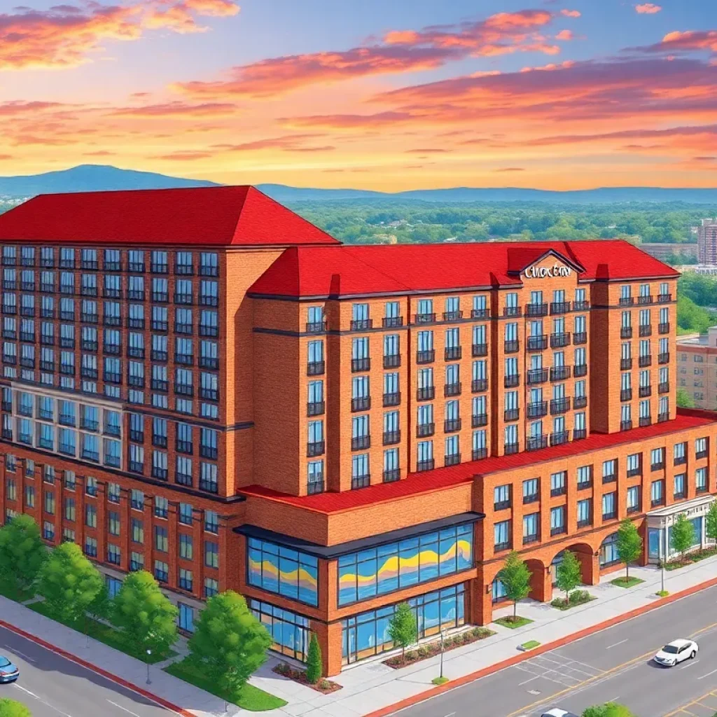 Rendering of the new Chattanooga Choo Choo hotel complex with apartments