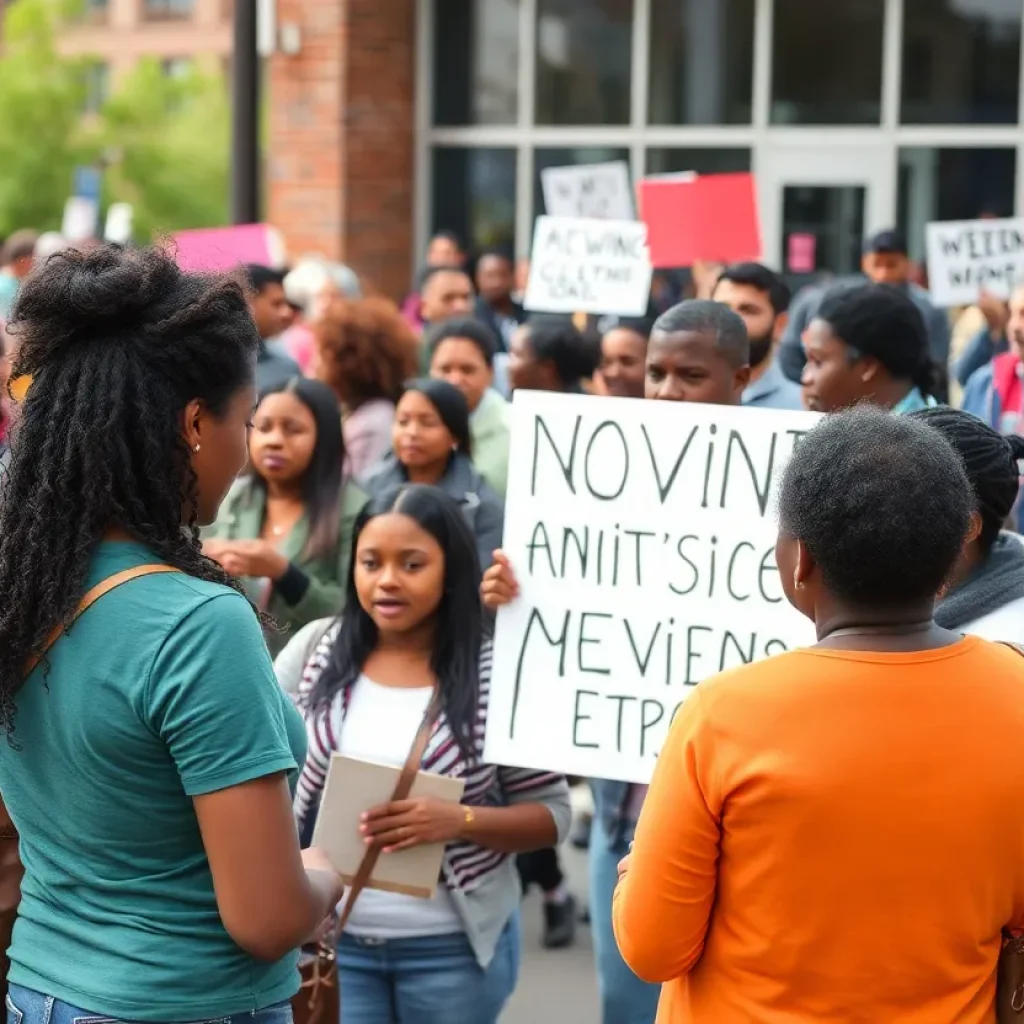 Community gathering for the CURV initiative in Chattanooga addressing gun violence.