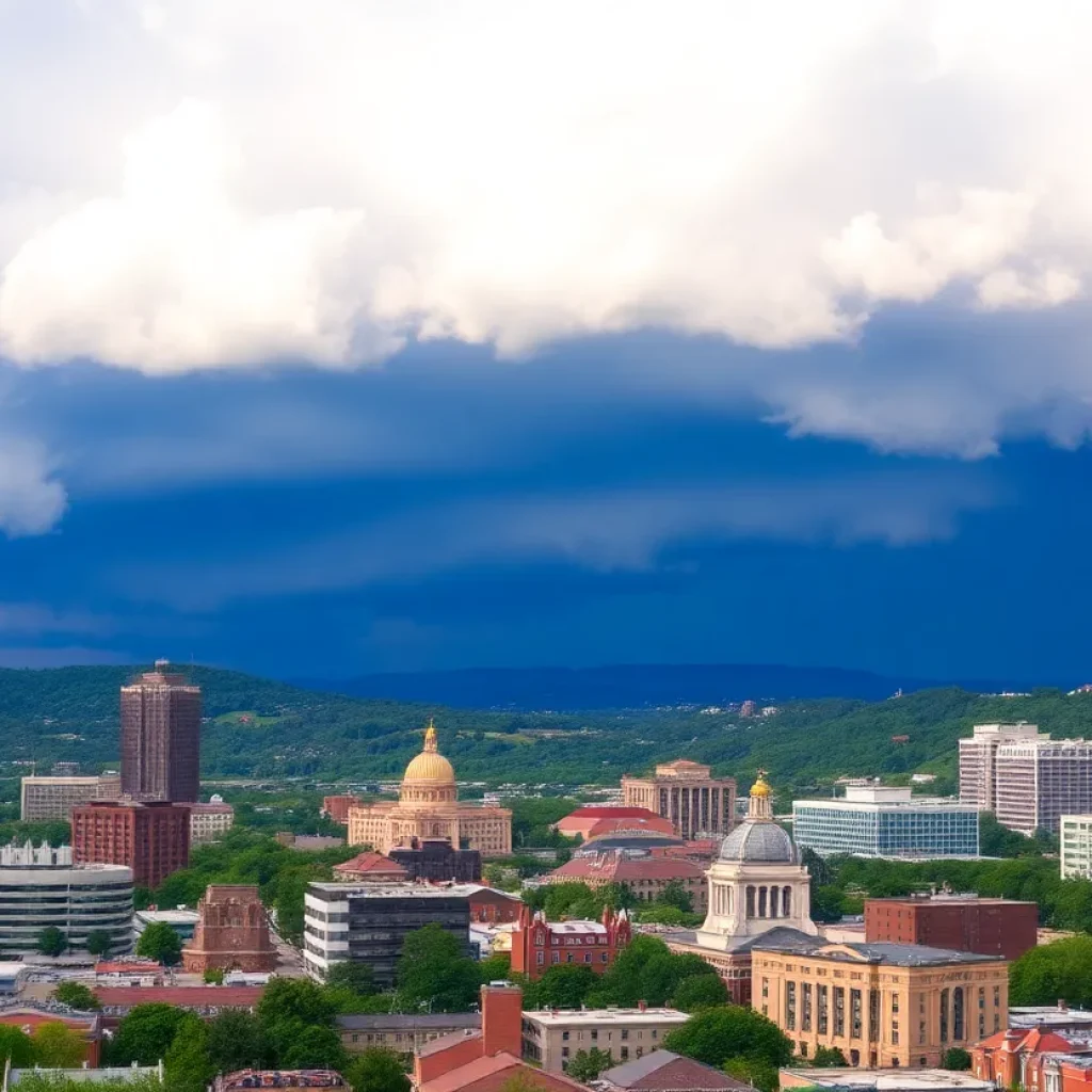 Overcast sky above Chattanooga cityscape highlighting the need for emergency preparedness.