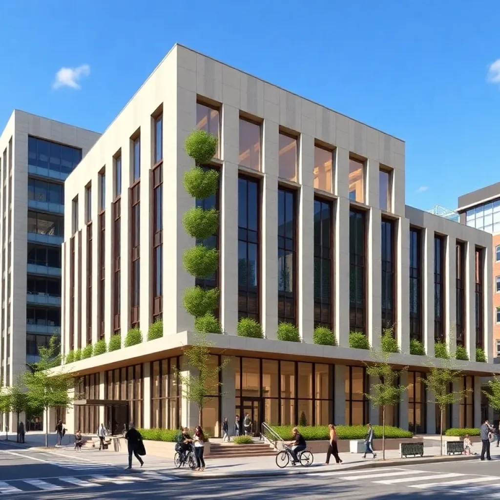 Conceptual design of a modern federal courthouse in Chattanooga