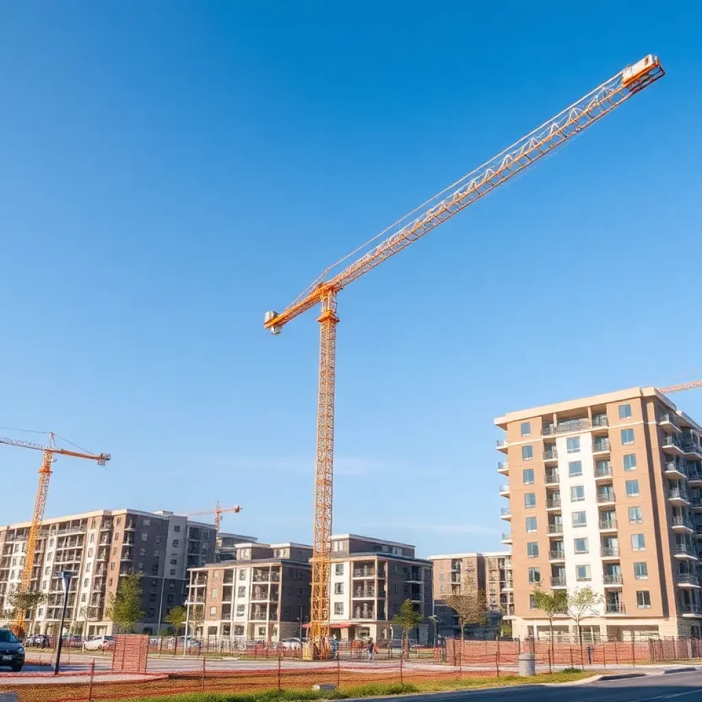 Construction site of the new housing development in Chattanooga.