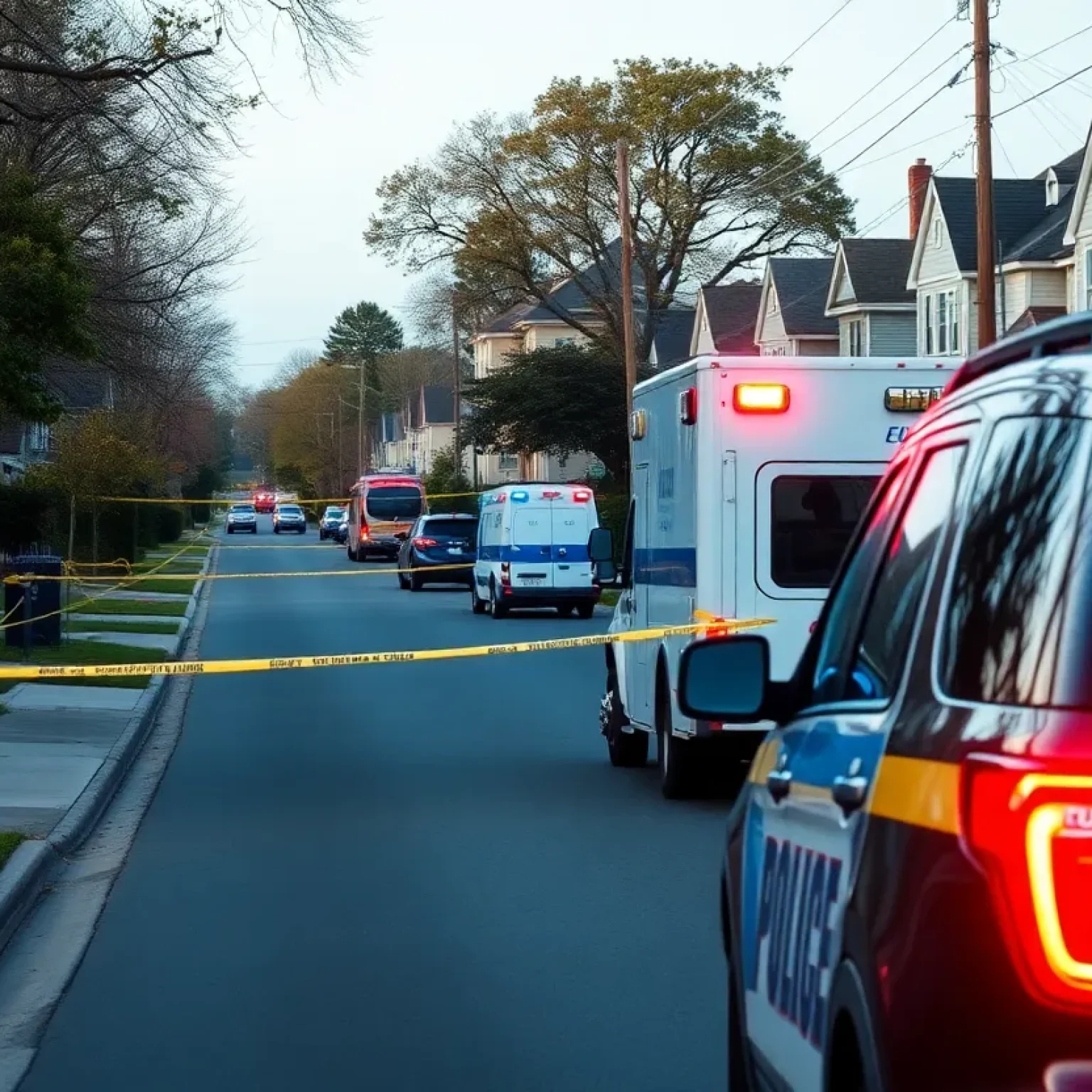 Emergency response at a shooting incident scene in Chattanooga