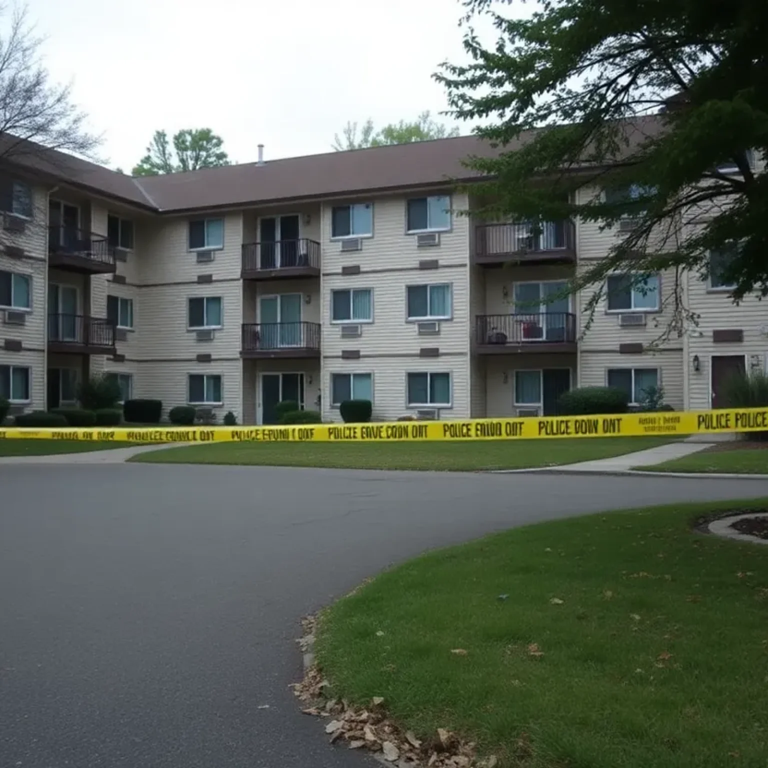 Scene of shooting incident in Chattanooga with police presence.