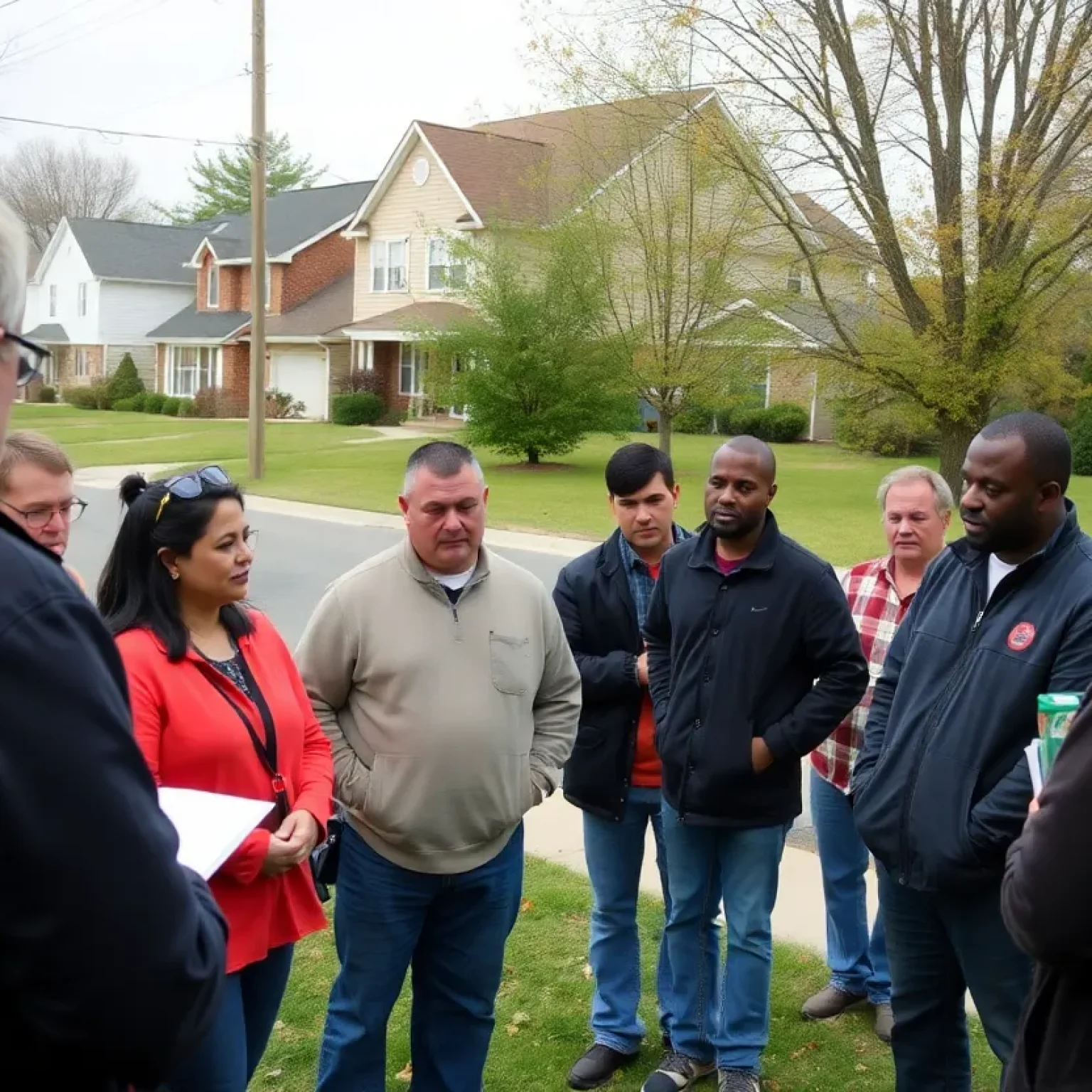 Community members discussing crime issues in Hamilton County