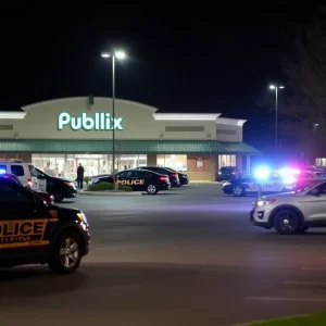 Scene of the shooting incident in Hamilton County parking lot