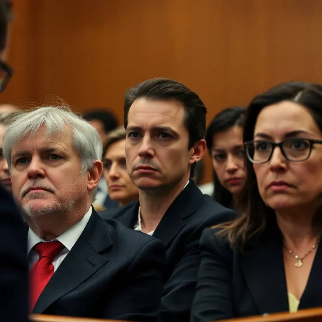 Courtroom scene during the Jason Chen murder trial