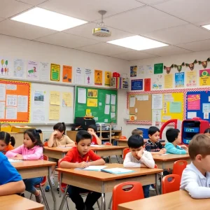 Students in a Tennessee classroom engaging in learning activities.