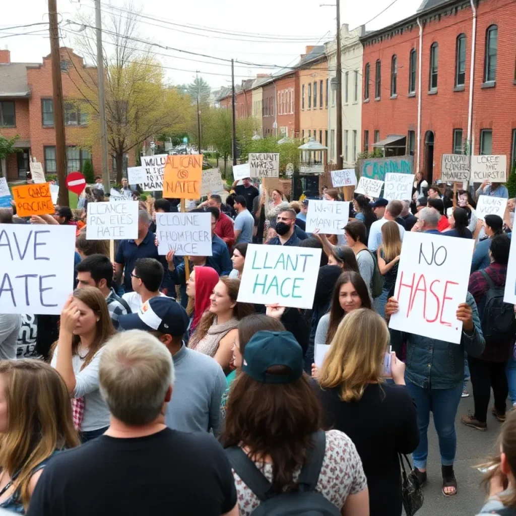 Residents of Chattanooga unite to protest against KKK flyers