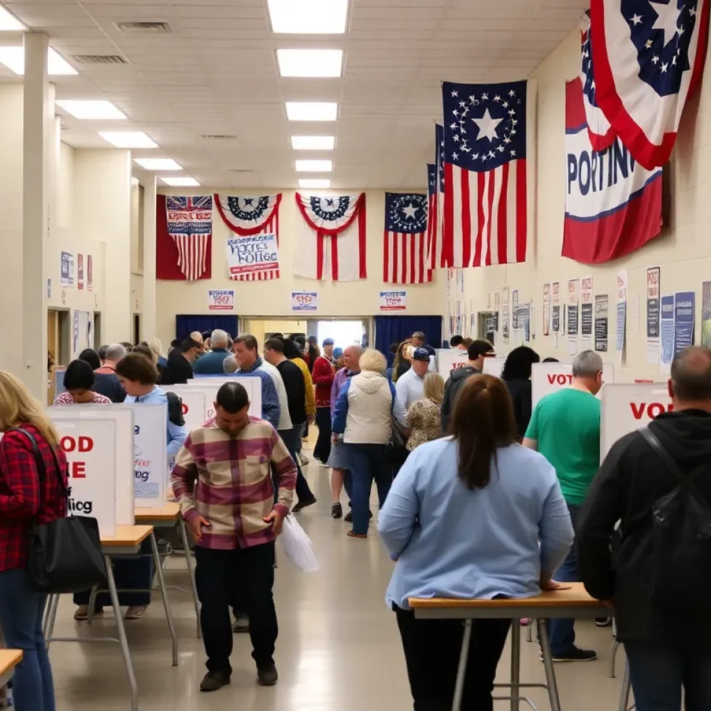 Voters at an early voting location in Chattanooga