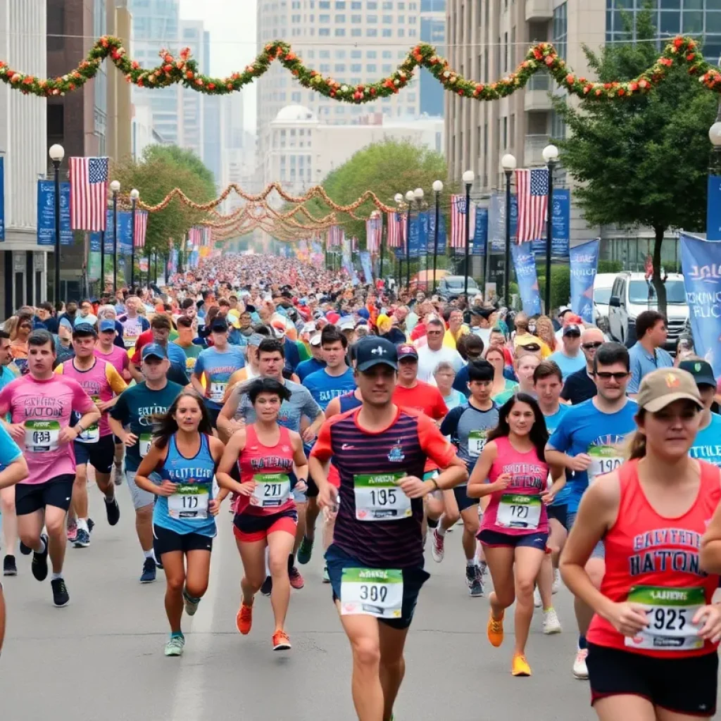 Runners competing in the Chattanooga Marathon 2025