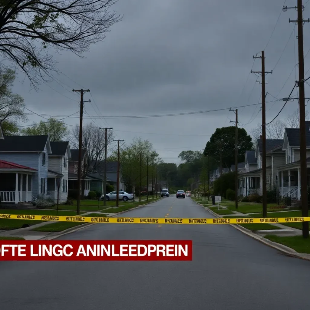 Empty street in Chattanooga neighborhood post a shooting incident