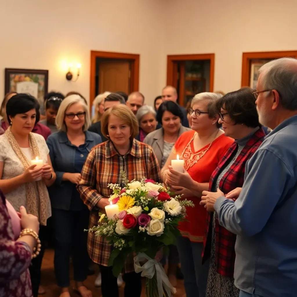 Community members honoring Millie Ann Williams Reeves