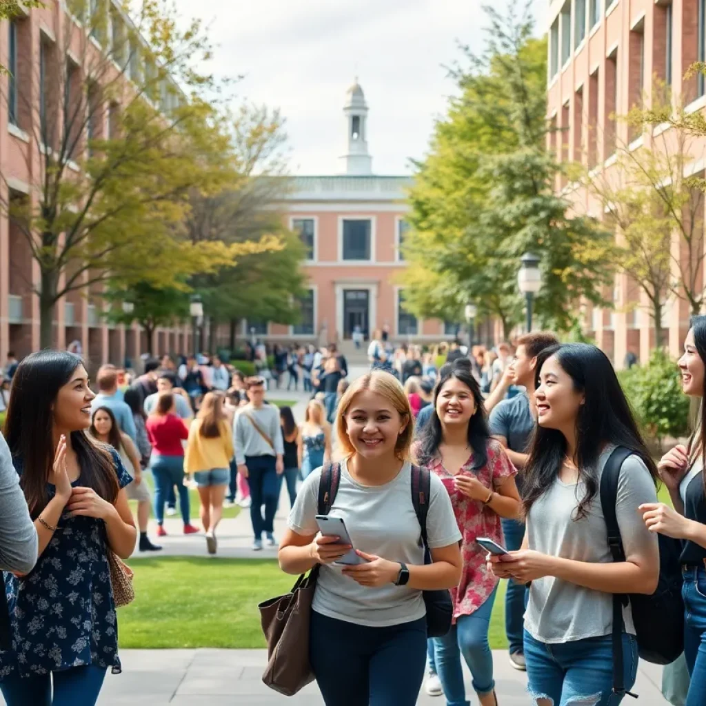 Students enjoying campus life at the University of Tennessee