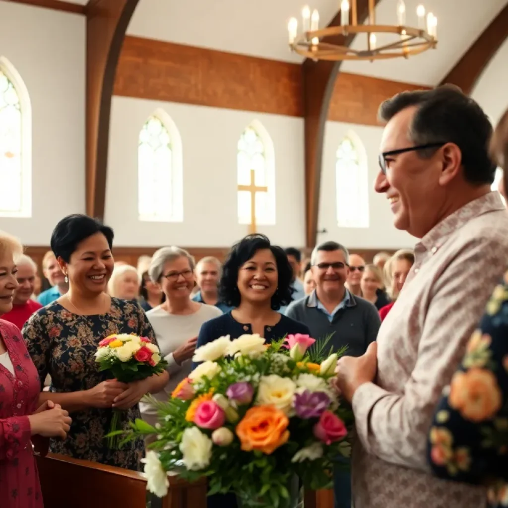 Community members gathering to honor Deborah McLachlan