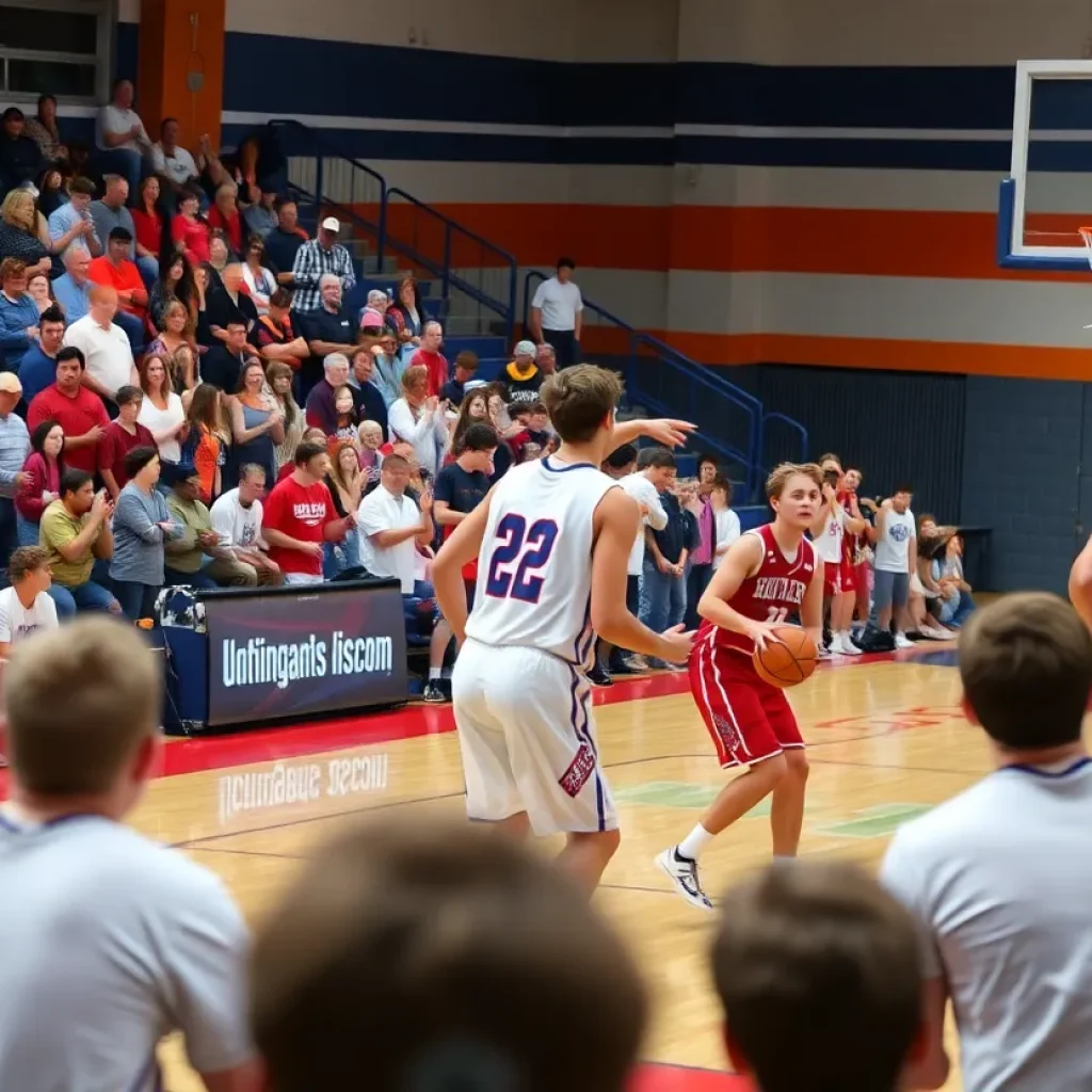 Chattanooga Central High School basketball players competing on the court