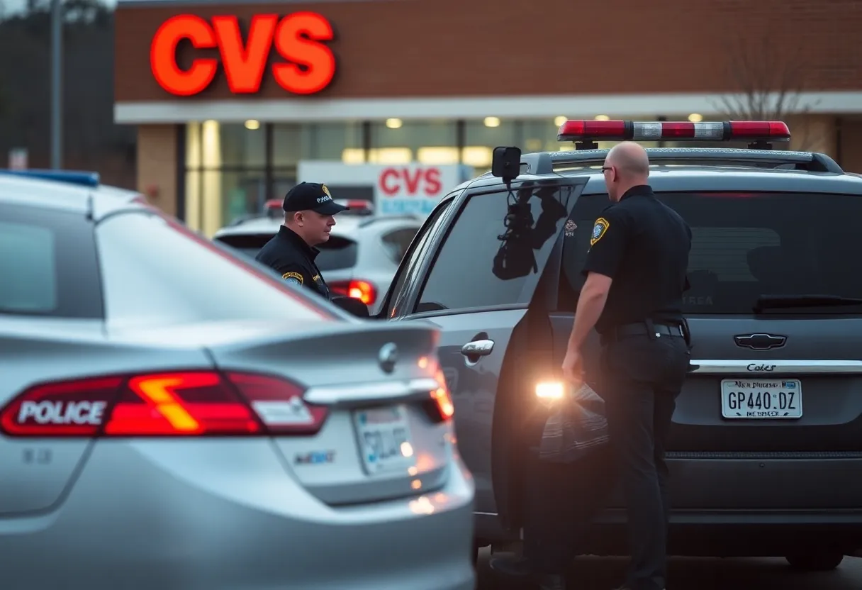 Police activity in CVS parking lot related to drug bust