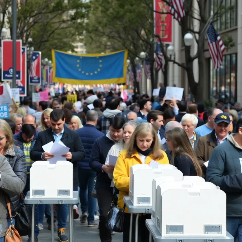 Voters participating in the Chattanooga mayor election on March 4, 2025