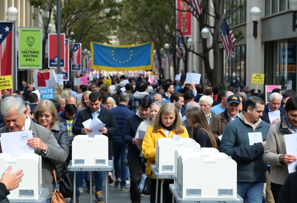 Voters participating in the Chattanooga mayor election on March 4, 2025
