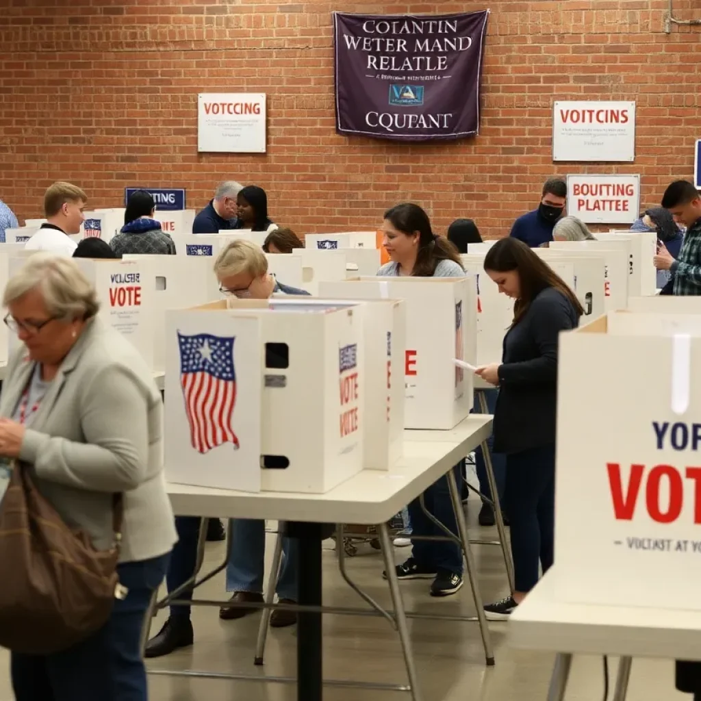 Voters casting their ballots at a polling place in Chattanooga.