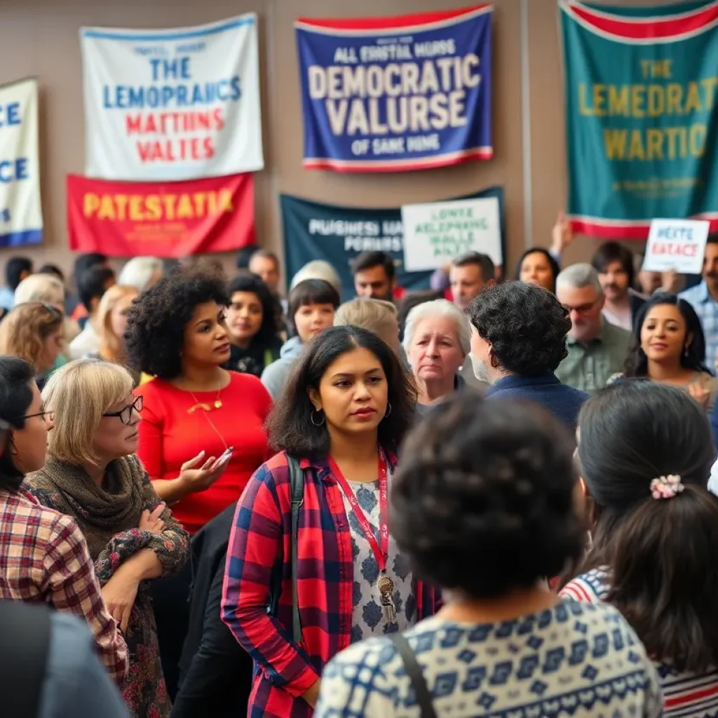 Hamilton County Democratic Party members in a meeting