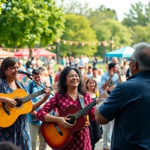 Crowd enjoying a music celebration in Chattanooga