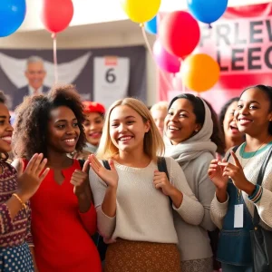 Chattanooga Girls Leadership Academy students celebrating award win