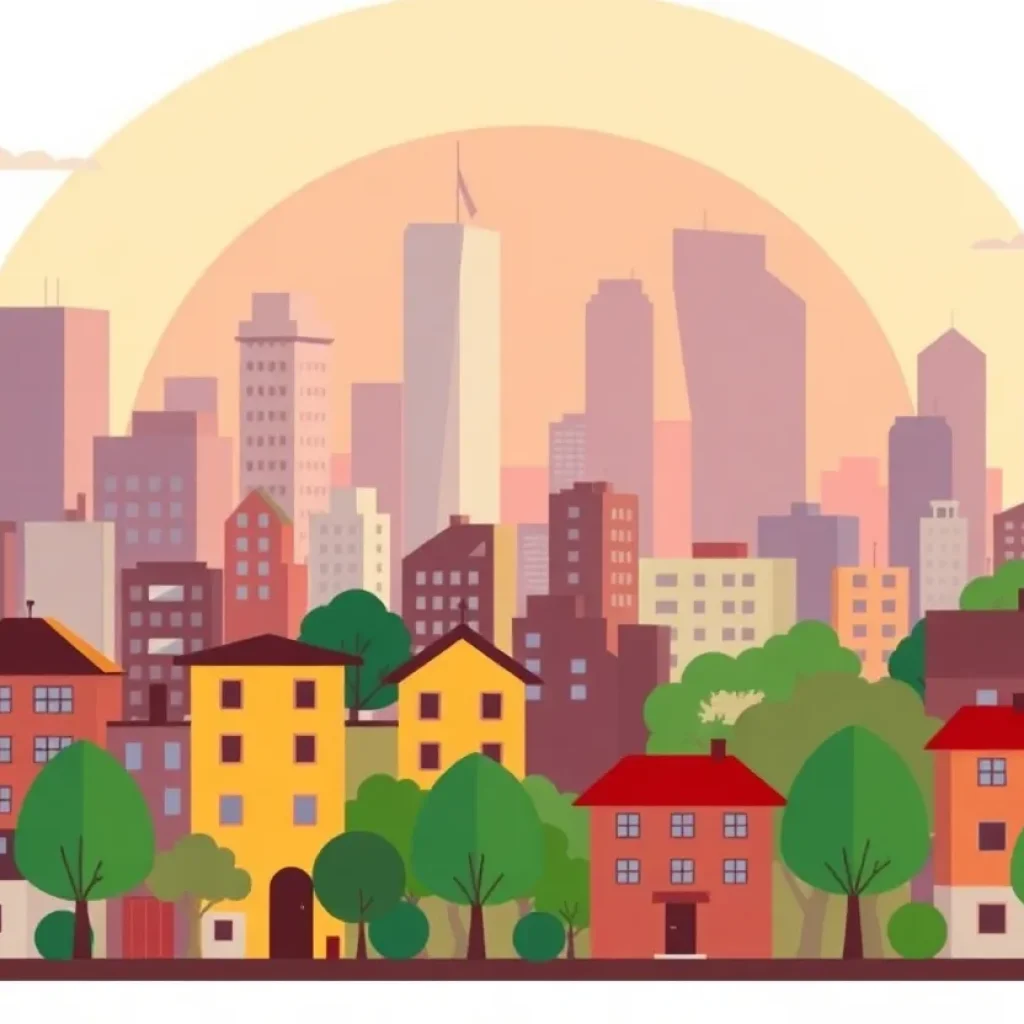 Illustration representing affordable housing initiatives in Chattanooga