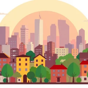 Illustration representing affordable housing initiatives in Chattanooga