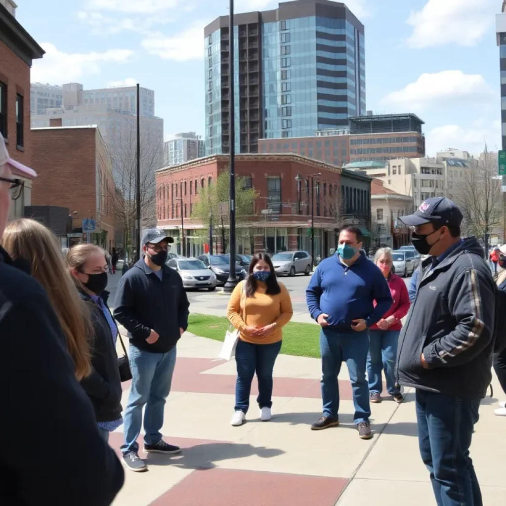 Chattanooga residents discussing community safety