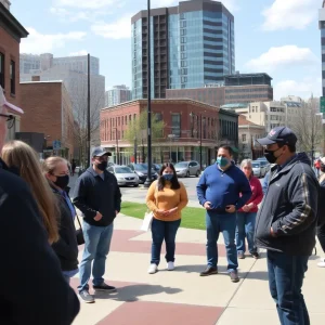 Chattanooga residents discussing community safety