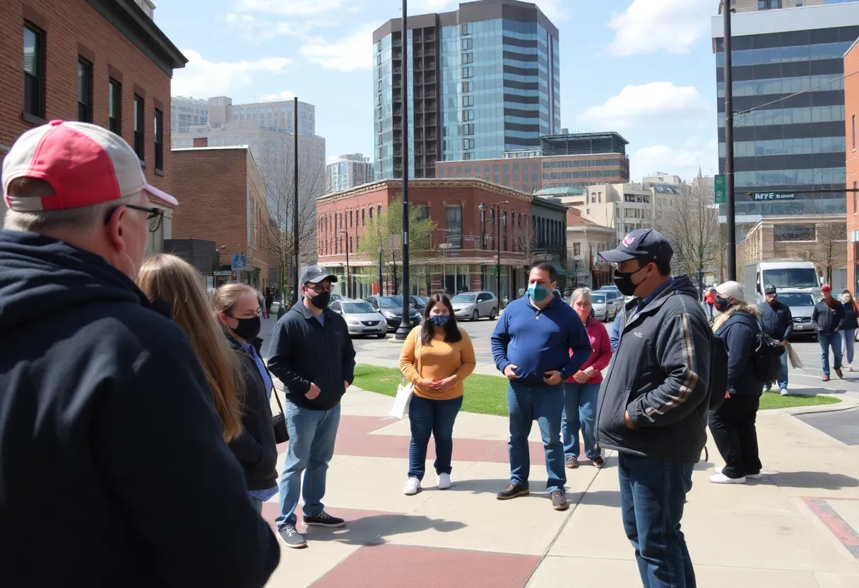 Chattanooga residents discussing community safety