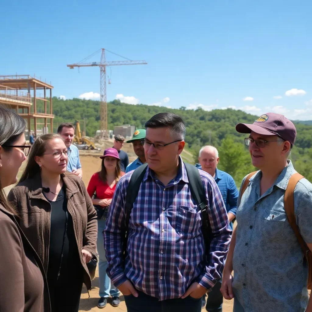 Residents of Chattanooga discussing growth concerns amidst construction.