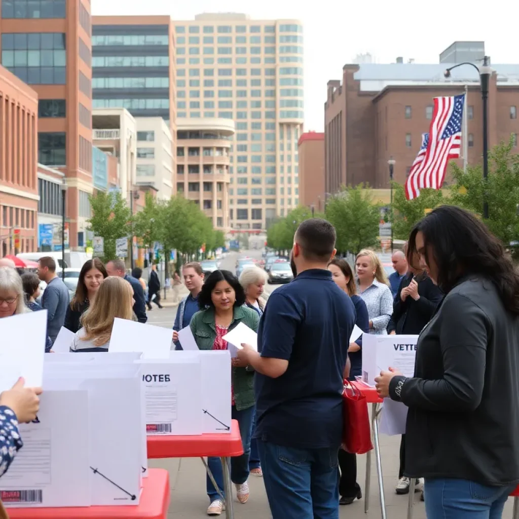 Voters in Chattanooga participating in local elections