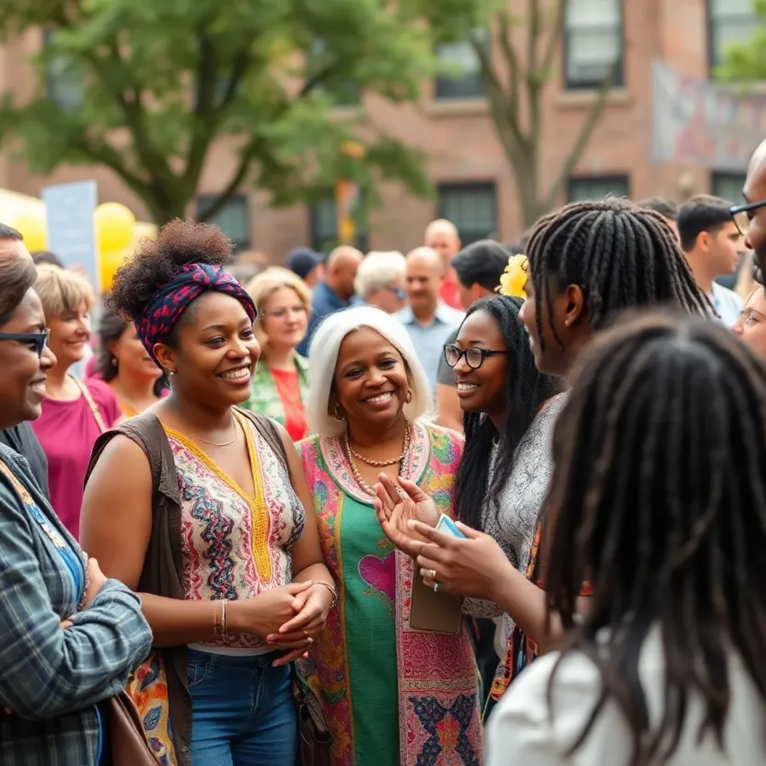 Residents of Chattanooga discussing community matters