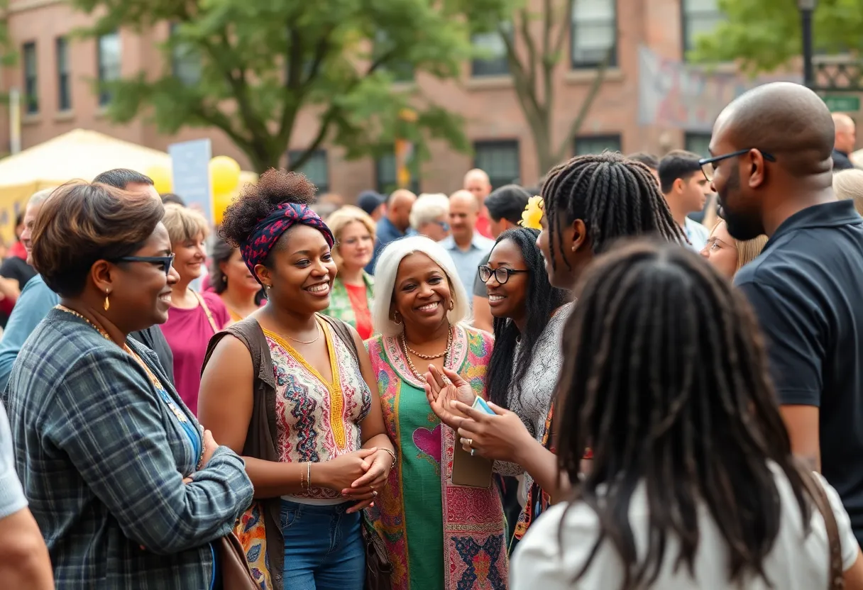 Residents of Chattanooga discussing community matters