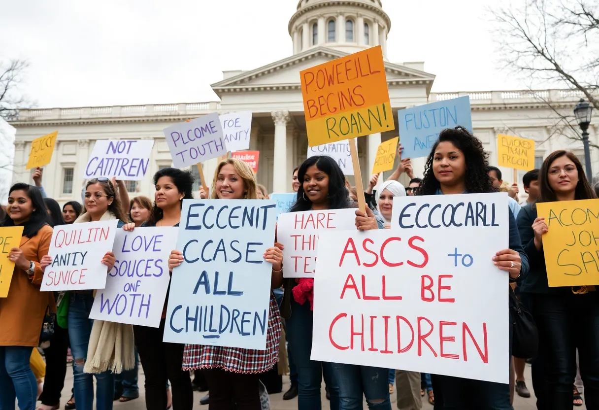 Protesters advocating for equitable education in Chattanooga