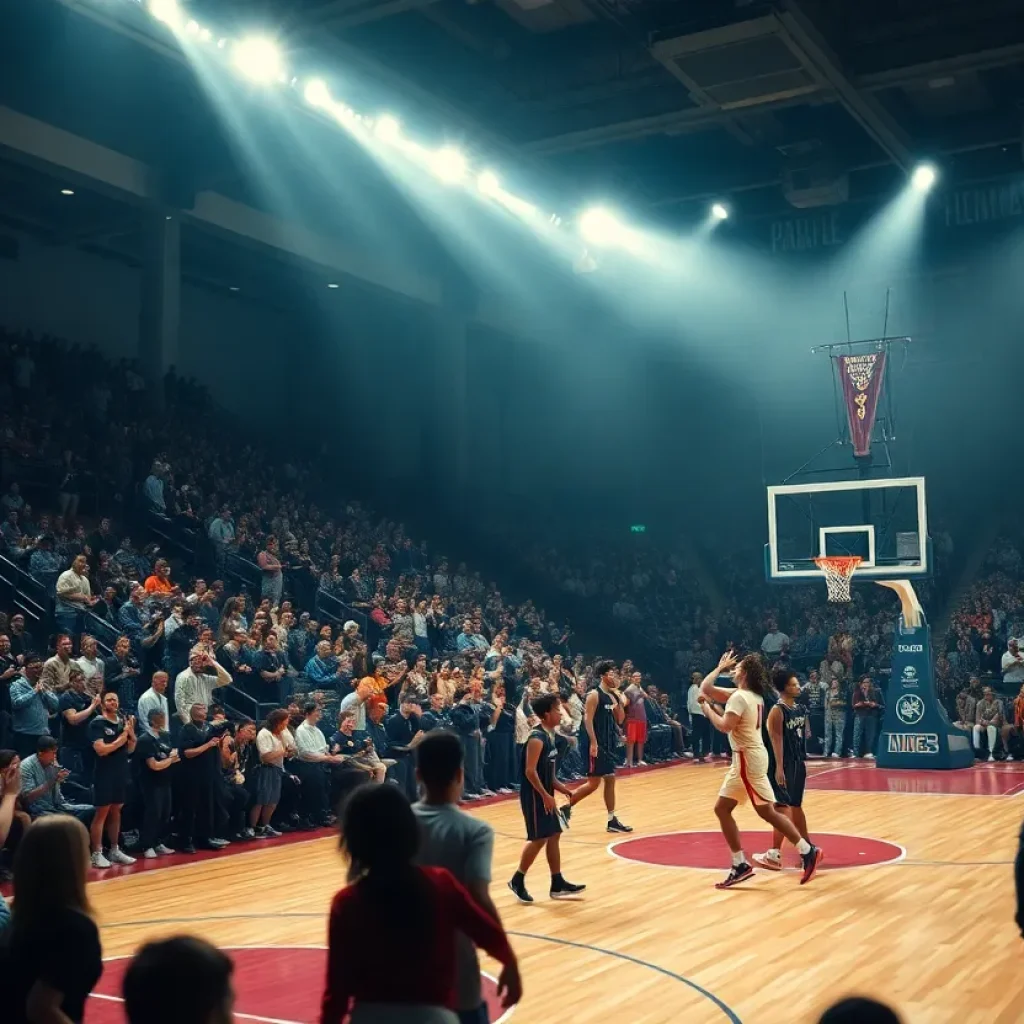 Chattanooga Mocs team celebrating their NIT Championship victory