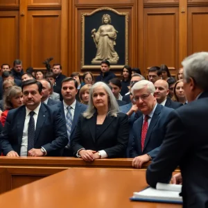 Courtroom scene of the Chattanooga shooting trial