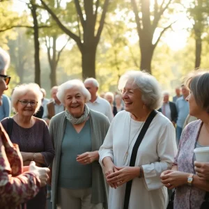 Community members celebrating the lives of four beloved residents