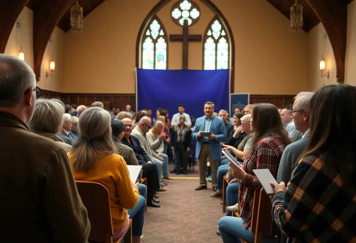Community members discussing ESG issues at Calvary Chapel in Chattanooga