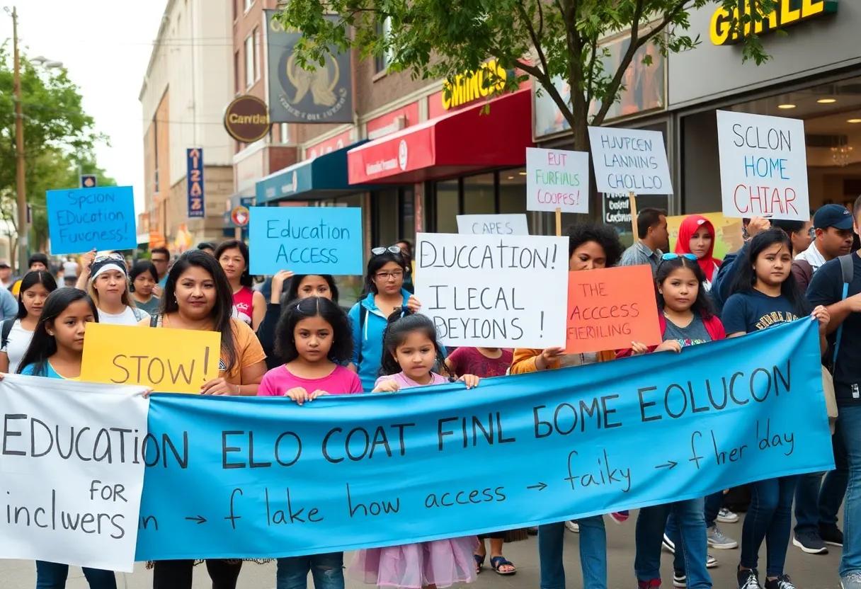 Community Protest Against Education Bill