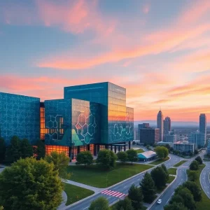 Futuristic quantum computing center in Chattanooga, Tennessee