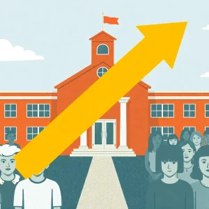 Illustration depicting budget cuts in Hamilton County Schools