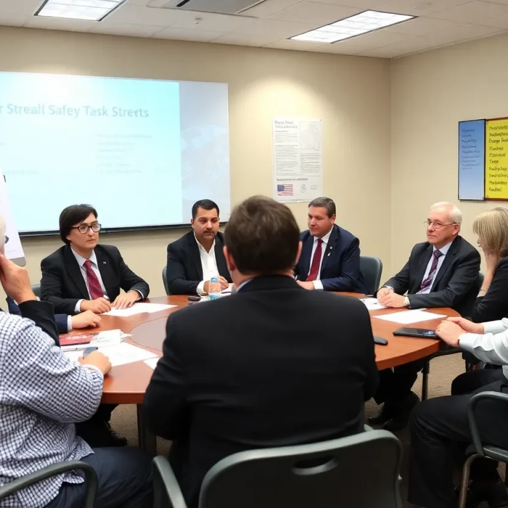 Members of the Hamilton County Traffic Task Force discussing road safety strategies.