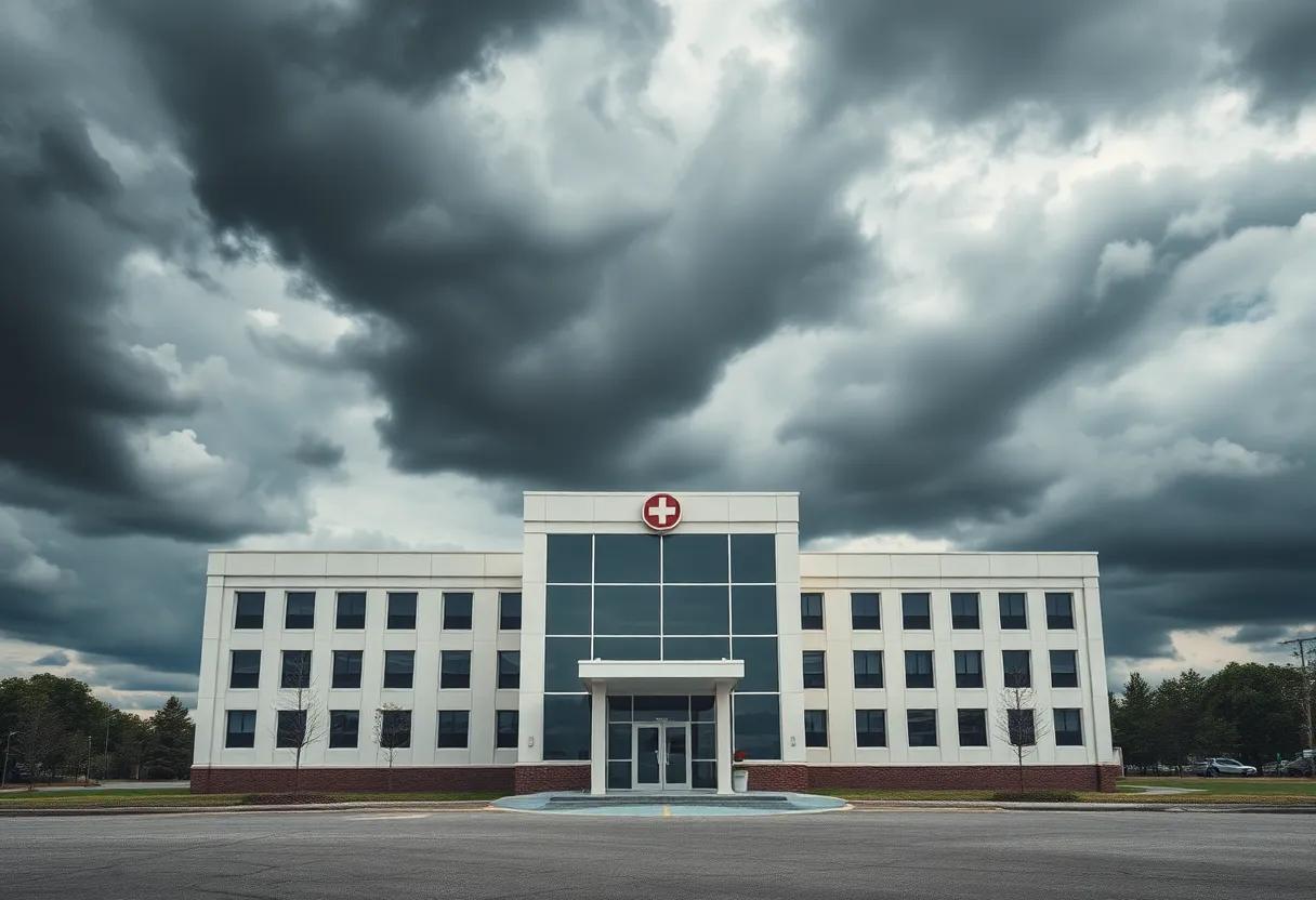 Abstract image symbolizing distress in a healthcare environment