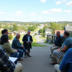 Residents of Ooltewah discussing subdivision concerns in a community meeting.