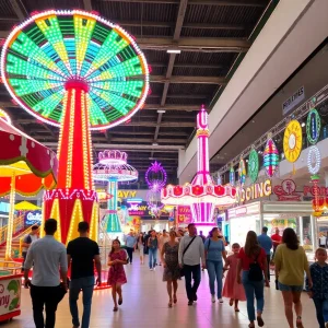 Families enjoying the Spring Carnival at Northgate Mall in Chattanooga